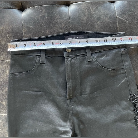 J brand x Halpern special edition Maria black fringe stellar jeans, size 27. - Picture 10 of 16